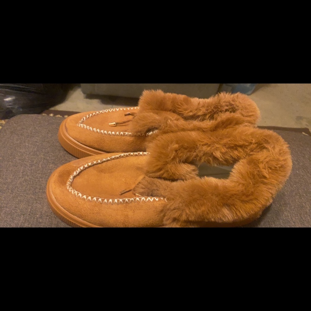 Brown women moccassins